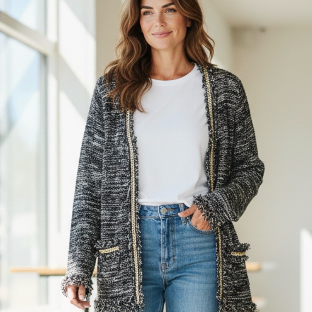 Dolce Cabo Black and White Cardigan